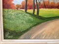 Paisaje otoñal con camino y Arboleda